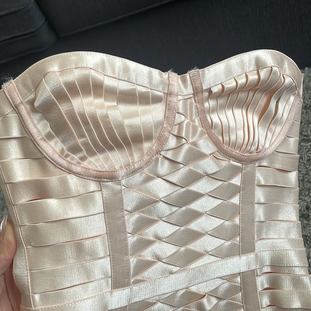 House of CB lattice bandage dress